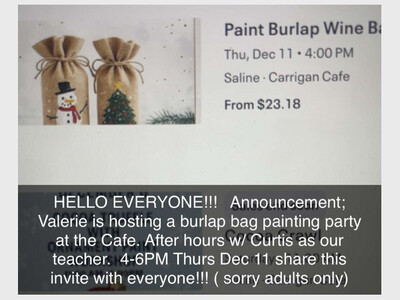 Burlap Coffee Bean Bag Painting