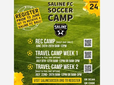Saline FC Summer Camp Registration Open!