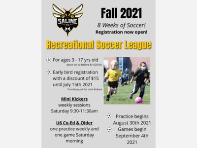 Saline FC Fall 2021 Recreational Soccer League