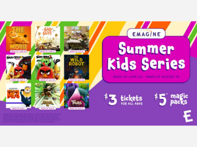 Emagine Offiering $3 Summer Kid Series Movies