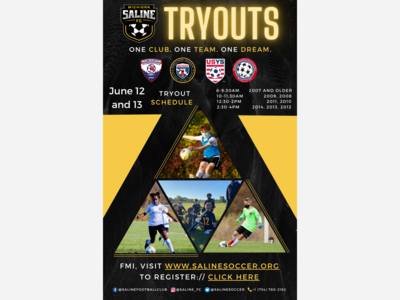 Saline FC Travel Soccer Tryouts
